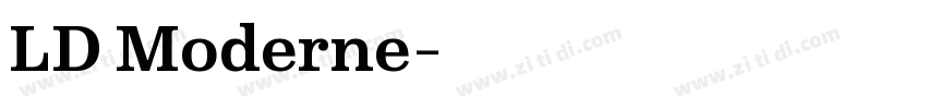 LD Moderne字体转换
